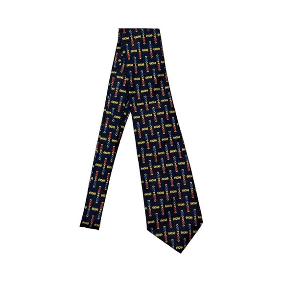 BURBERRY Vintage Silk Printed Tie - Picture 1 of 8